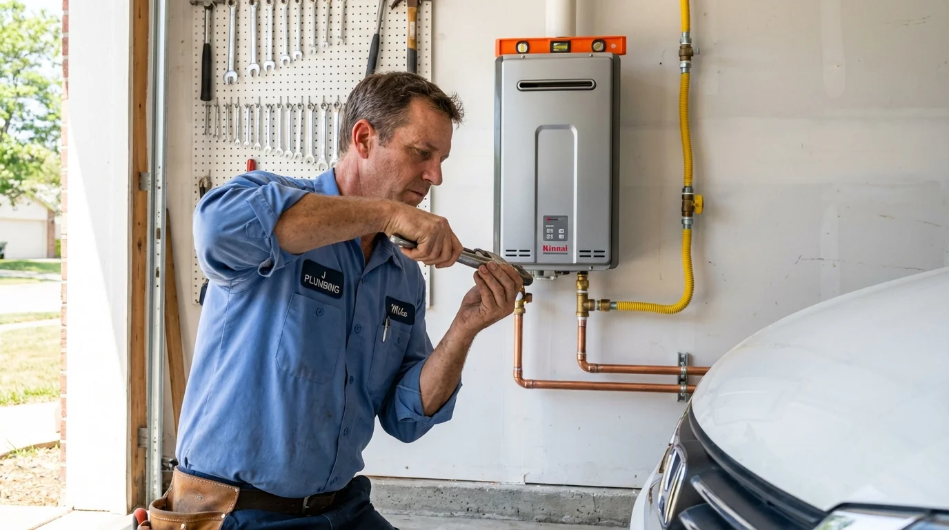 Tankless water heater installation by a Johns Plumbing LLC plumber in Plantersville